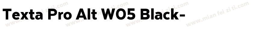 Texta Pro Alt W05 Black字体转换